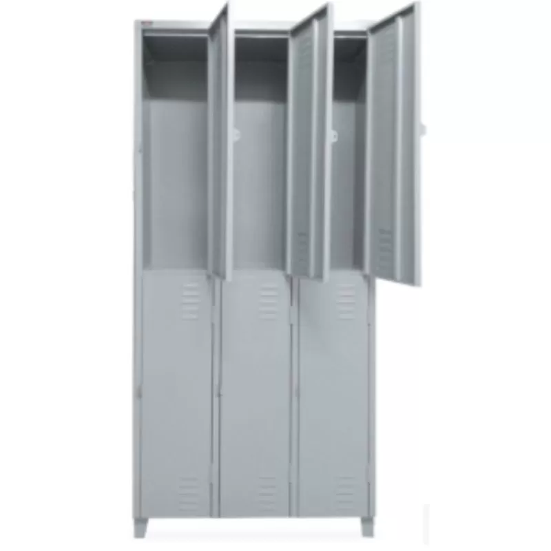 Roupeiro De Aço 06 Portas Chapa 26 Pitão P/ Cadeado - 1,98 X 0,92 X 0,40 - GRP-06