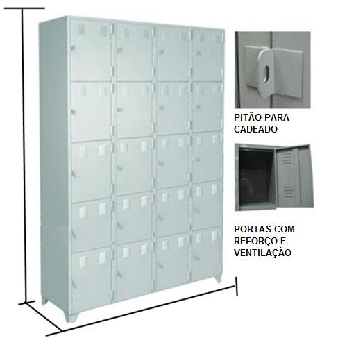 Roupeiro de aço 20 portas - GRP 20