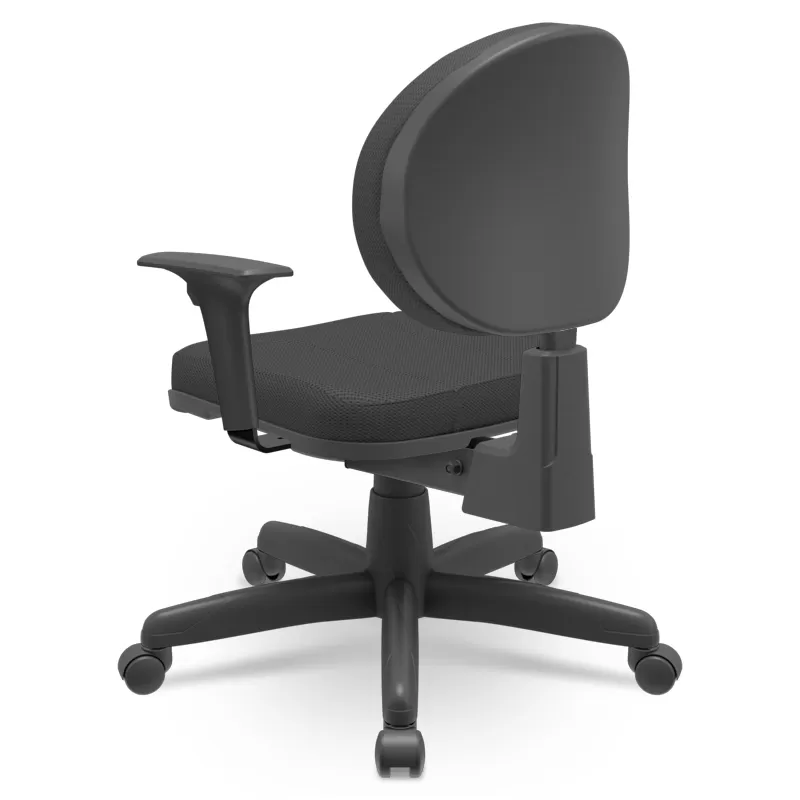 Cadeira Operativa Ergonômica NR17 com Braço Regulável tecido preto