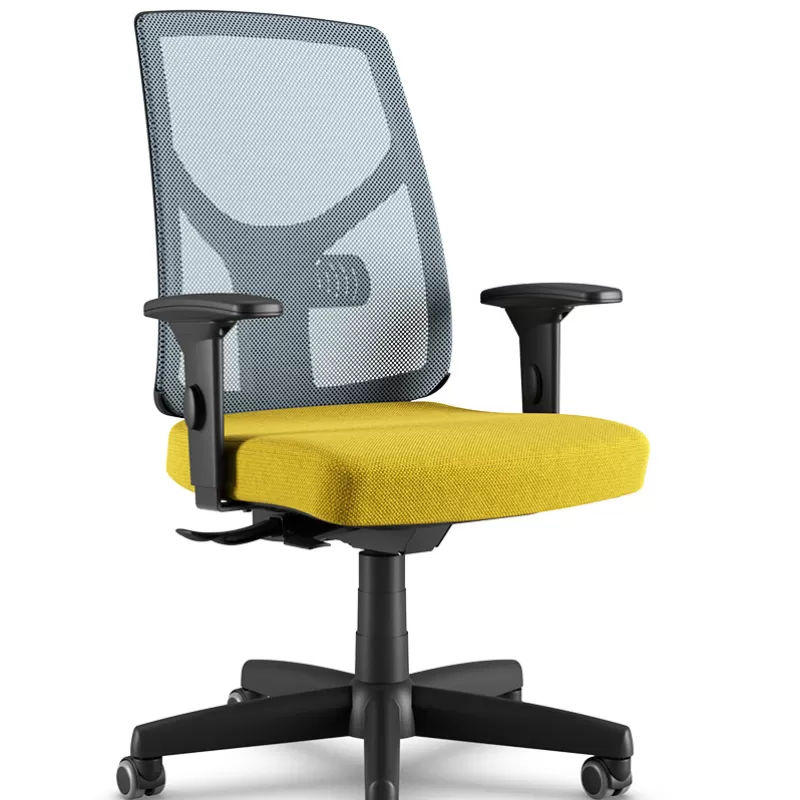 Cadeira Yon Presidente Giratória Base aço capa Cavaletti