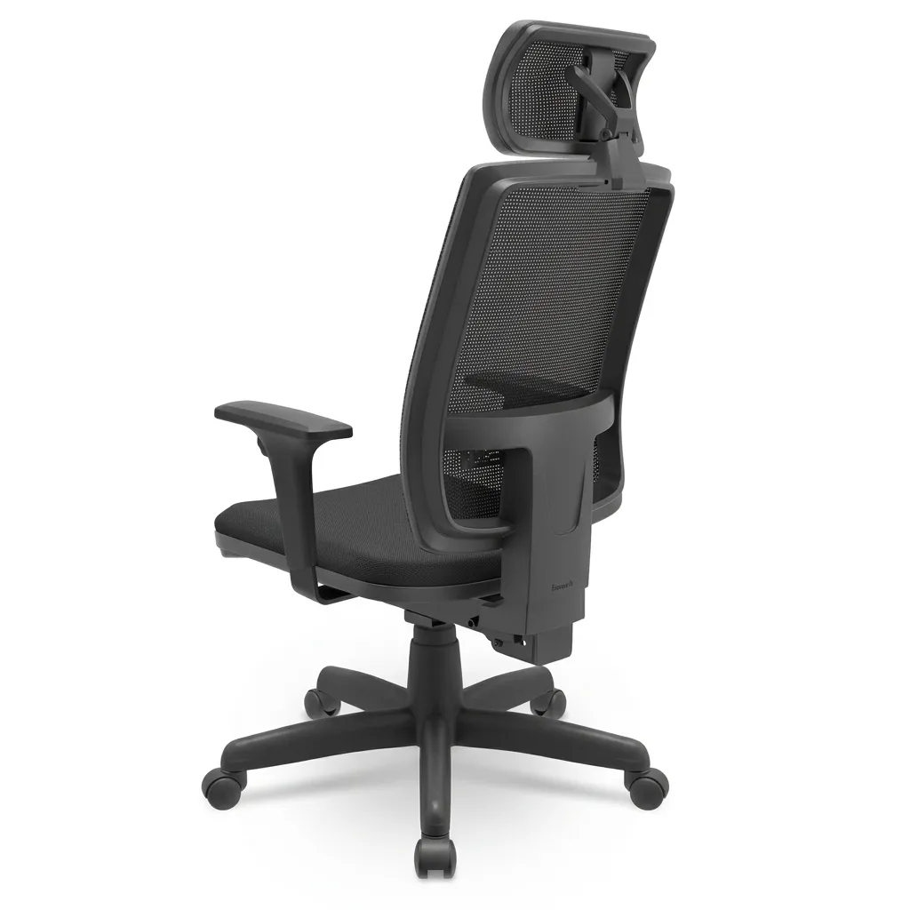 Cadeira Presidente Brizza Tela Backplax - Base Standard - Braço Regulável - Plaxmetal