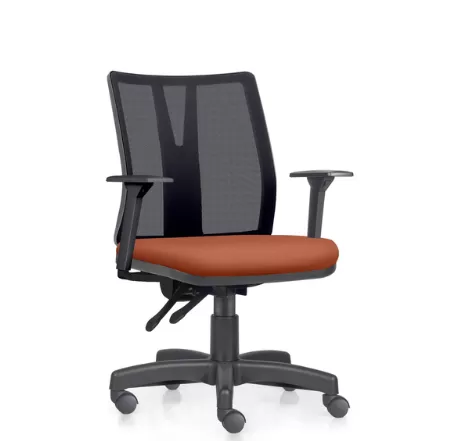 Cadeira Addit Diretor Evolution - Tela Preta - Base Metal - Frisokar